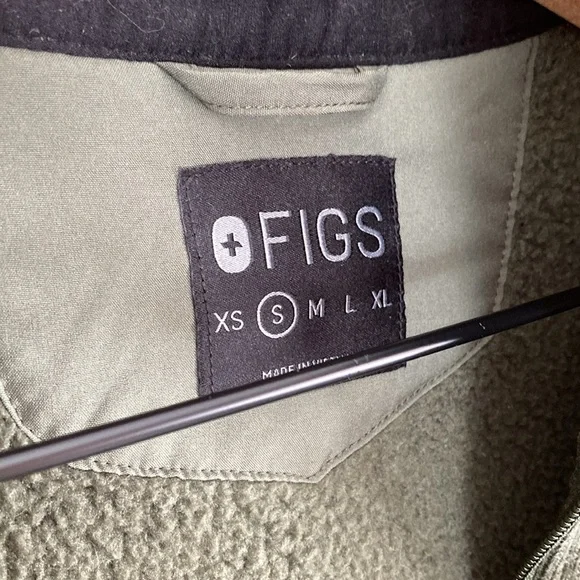 FIGS On-Shift Fleece Jacket, Moss - Picture 2 of 7